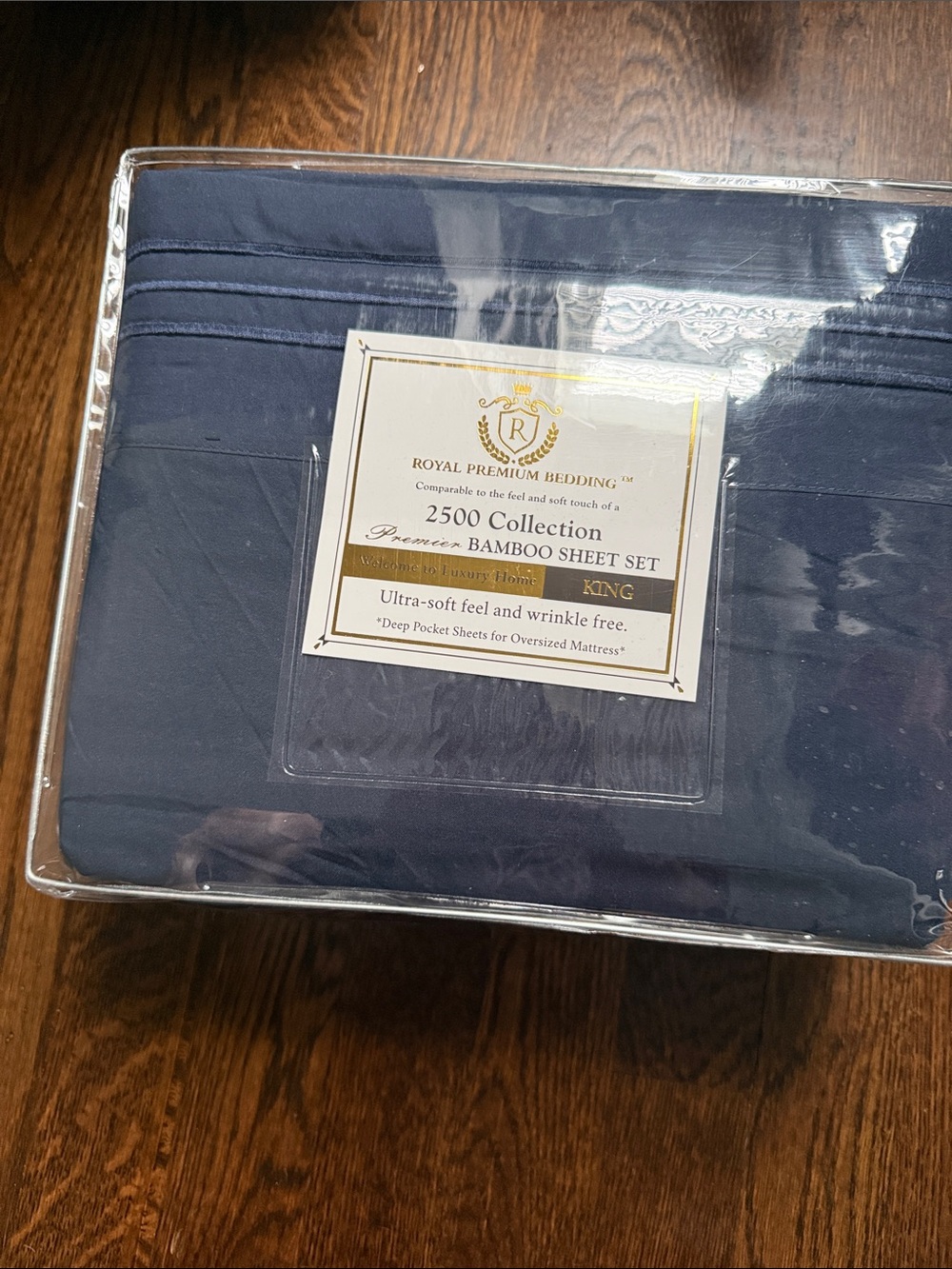 Royal Premium Bedding 2500 Collection King Bamboo Sheet Set - Navy